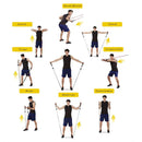 11PCS Resistance Band Set Exercise Pull Rope Latex Tubes Foam Handle Door Anchor Straps for Fitness Yoga Training Sport Workout eprolo