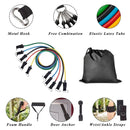 11PCS Resistance Band Set Exercise Pull Rope Latex Tubes Foam Handle Door Anchor Straps for Fitness Yoga Training Sport Workout eprolo