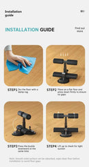 Portable Self-Suction Sit-up Bar Abdominal Core Trainer Movement Auxiliary Device Adjustable Sit Up Assistant eprolo