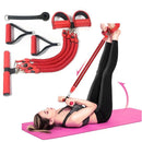 11Pcs Multifunction Sit-up Resistance Band 4-Tube Latex Elastic Yoga Pull Rope Expander Fitness Equipment eprolo