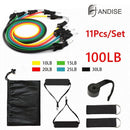 Resistance Bands Set Exercise Bands with Door Anchor Legs Ankle Straps for Resistance Training Physical Therapy Home Workouts eprolo