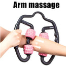 U Shape Trigger Point Massage Roller for Arm Leg Neck Muscle Tissue for Fitness Gym Yoga Pilates Sports 4 Wheel eprolo